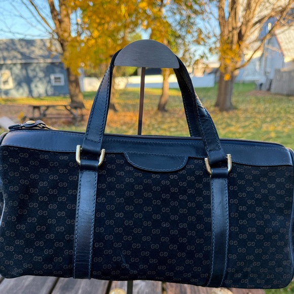 Gucci Vintage Suede Satchel - Picture 2 of 16